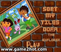 Sort my tiles Dora the Explorer